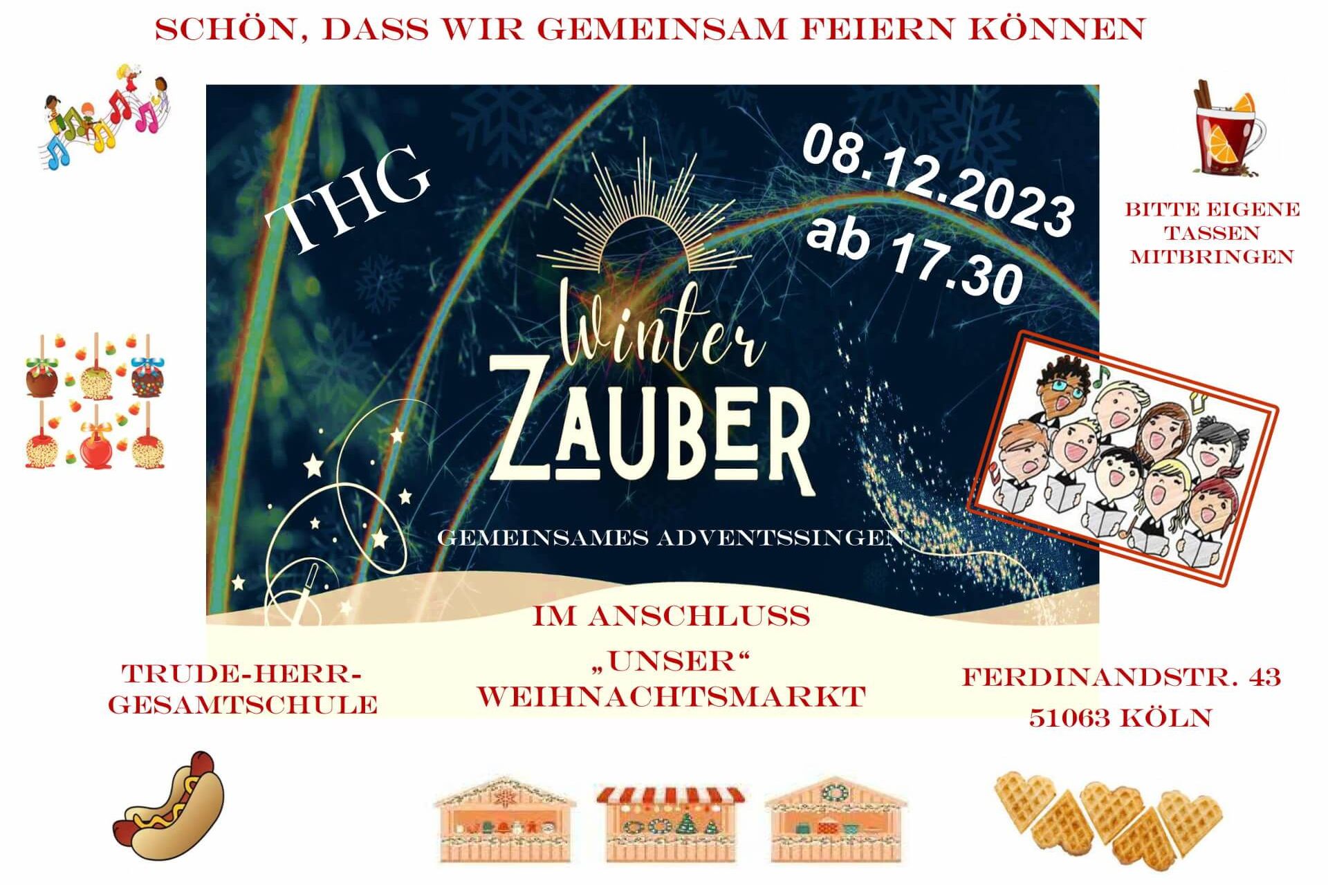 Winterzauber 2023 - Einladung - Trude-Herr-Gesamtschule Köln-Mülheim - THG