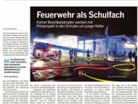 Feuerwehr als Schulfach - Kölner Rundschau - Trude-Herr-Gesamtschule Köln-Mülheim - THG